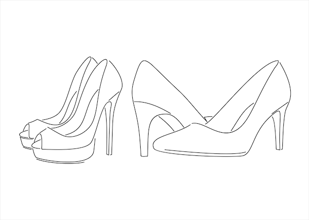 High heels symbol oder logo isoliert zeichen symbol vektor illustration.