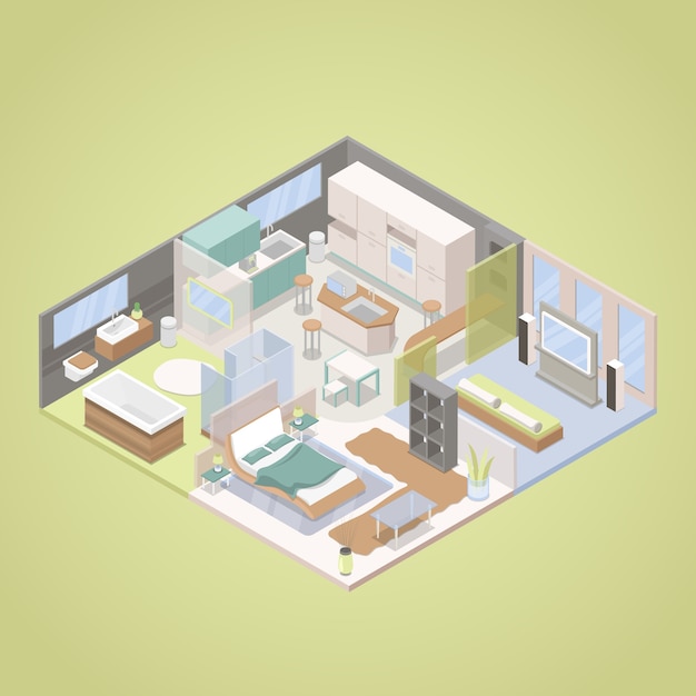 High Tech Modern Apartment Innenarchitektur