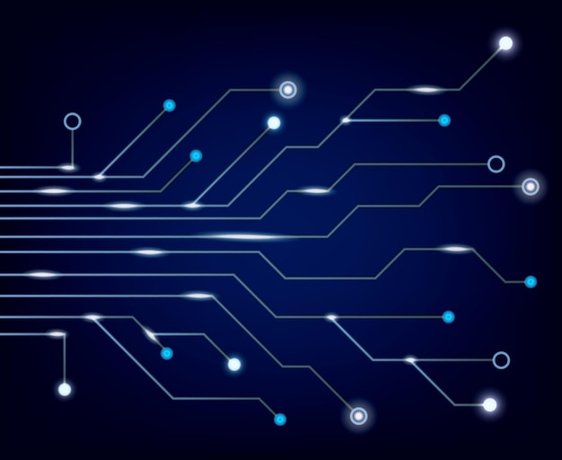 High-tech-technologie geometrische und verbindungssystem hintergrund vektor-illustration