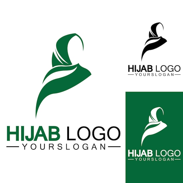 Hijab-logo-design-vektorvorlage