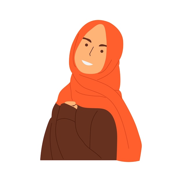 Hijab-Muslimfrau-Charakterillustration