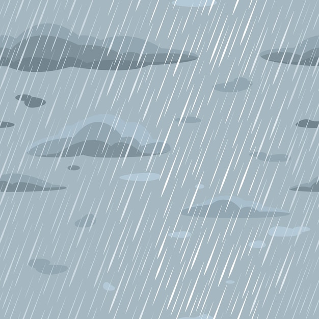 Himmel nahtloses Muster Regen und Wolken