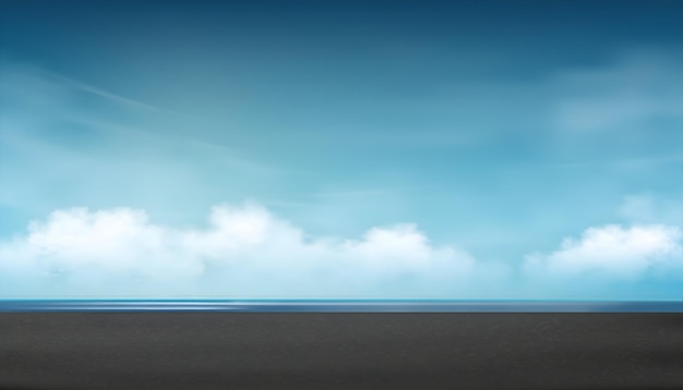 Himmel und Wolken am Horizont