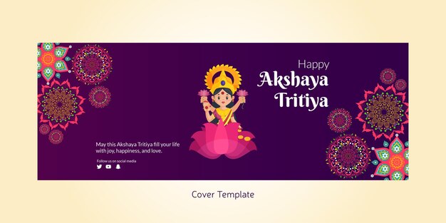 Hinduistisches festival happy akshaya tritiya deckblattdesign