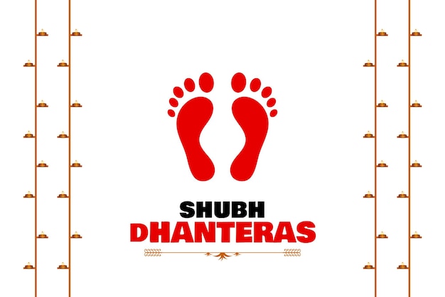 Hinduistisches religiöses shubh dhanteras, das neues design des hintergrundes grüßt