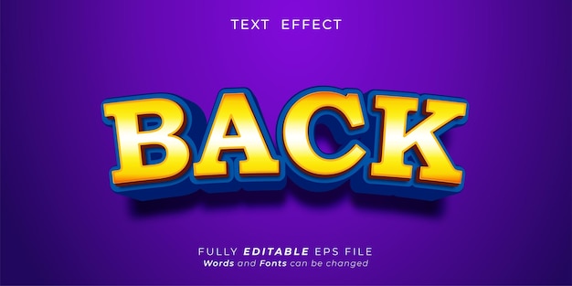 Hinterer Text editierbarer dreidimensionaler Texteffekt 3D-Stil