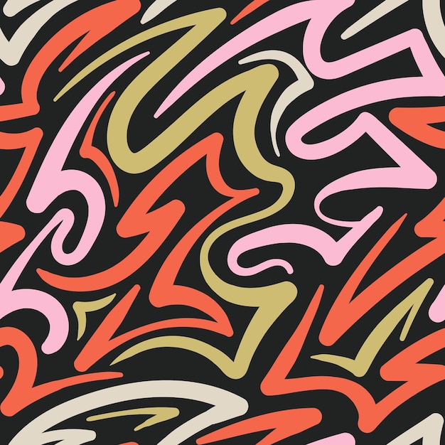 Hintergrund Abstrakte Scribbles im Retro-Stil