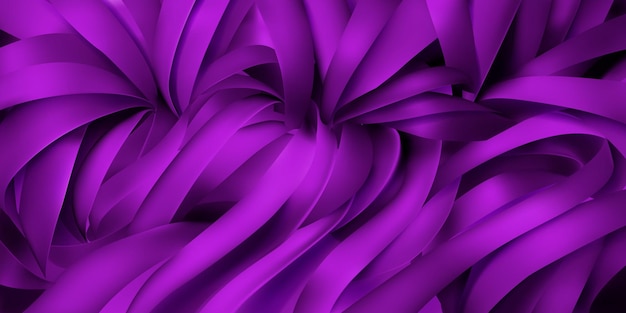Vektor hintergrund aus violetten seiden- oder papierbändern