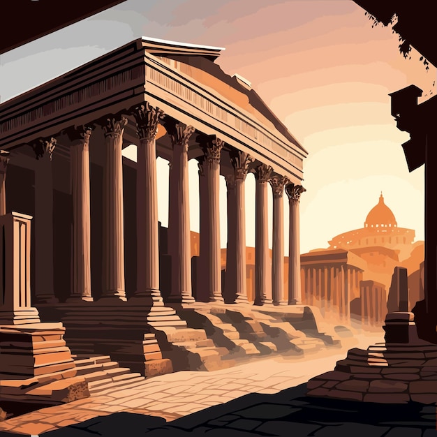 Vektor hintergrund der alten roma iillustration