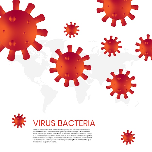 Hintergrund der bakterienweltkarte
