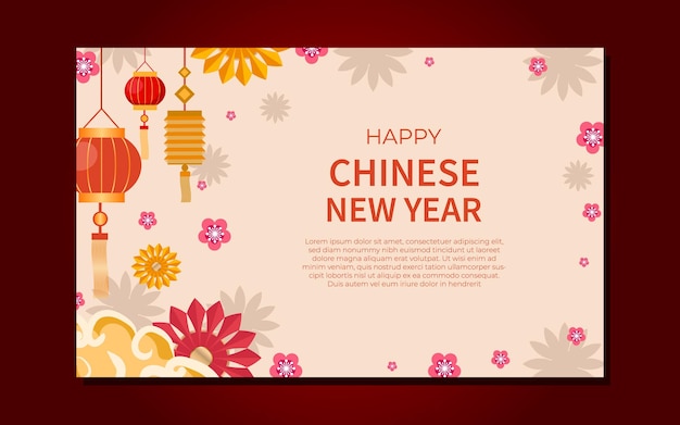 Vektor hintergrund der chinesischen neujahrsfeier