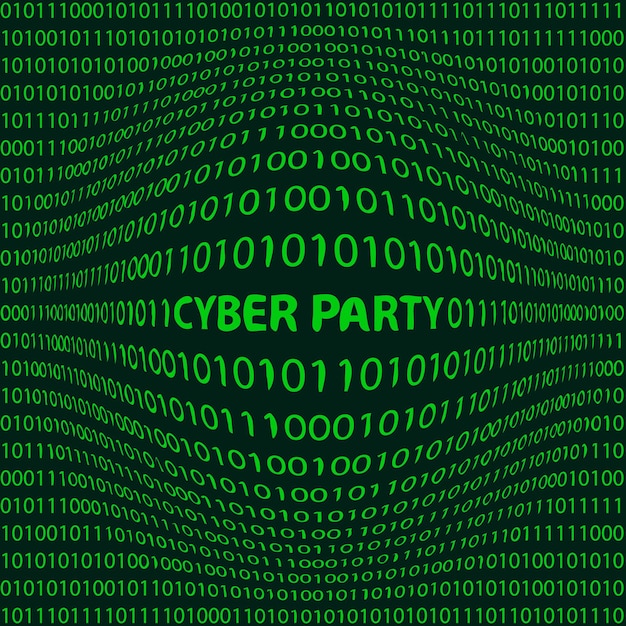 Vektor hintergrund der cyber-party