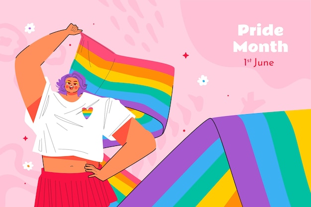 Hintergrund der feier des flat pride month