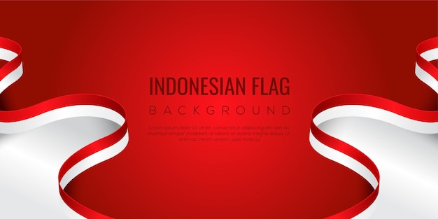 Hintergrund der indonesischen Flagge mit Farbverlauf