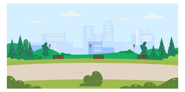 Hintergrund der Parkszene Natürliche städtische Gartenlandschaft