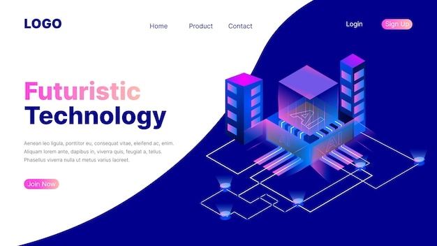 Hintergrund der Technologie-Zielseite