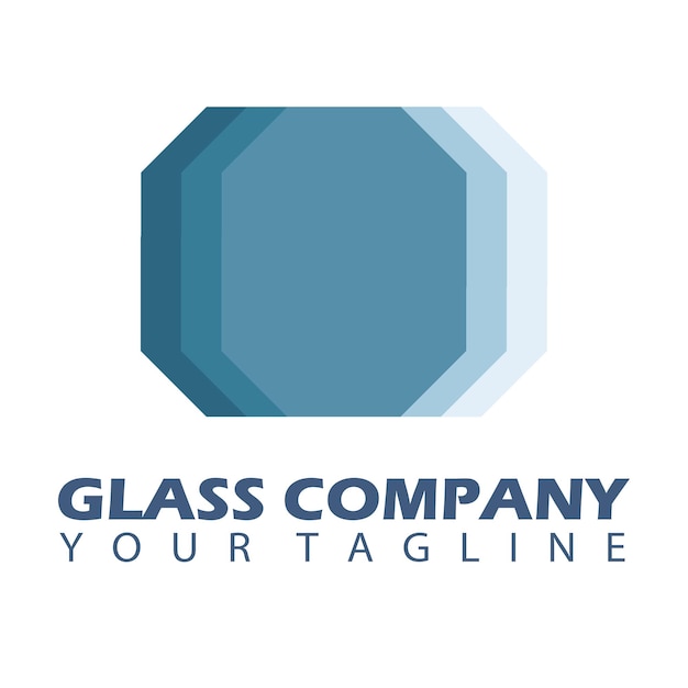 Hintergrund der Vektorglas-Logo-Illustration