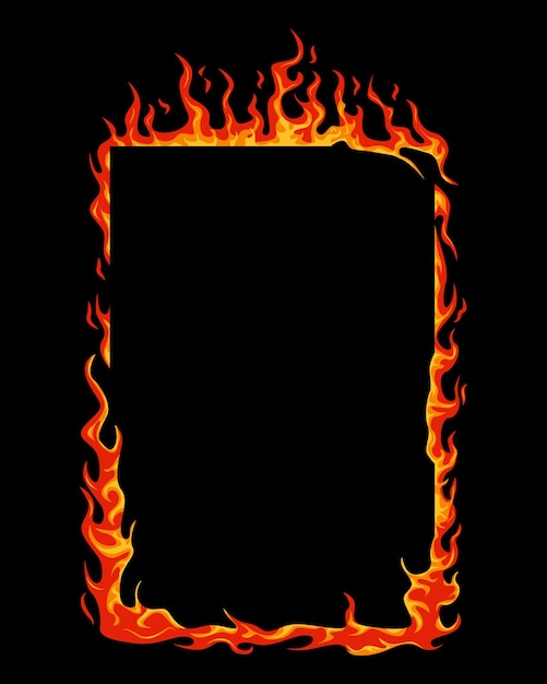 Hintergrund des Feuerflammenrahmens