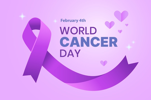 Hintergrund des Gradient World Cancer Day