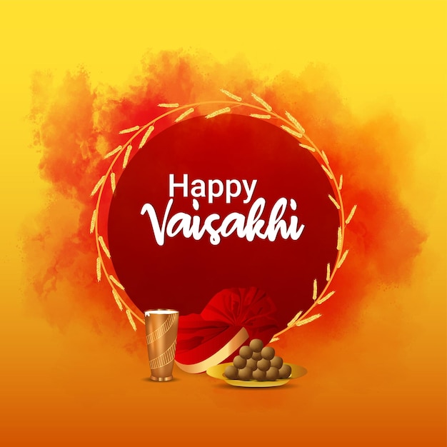 Hintergrund des Happy Baisakhi indischen Festes