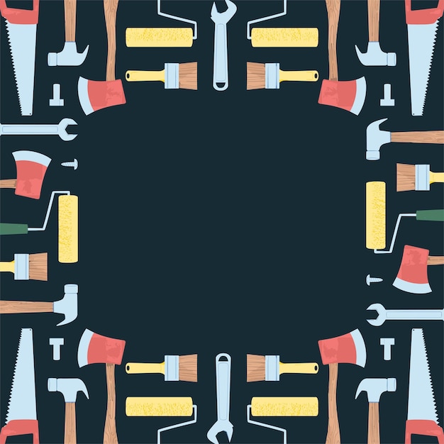 Hintergrund des Illustrationsrahmens zum Tag der Arbeit