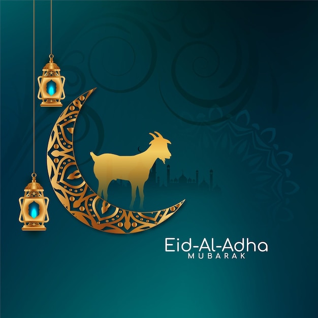 Vektor hintergrund des islamischen festivals eid al adha mubarak