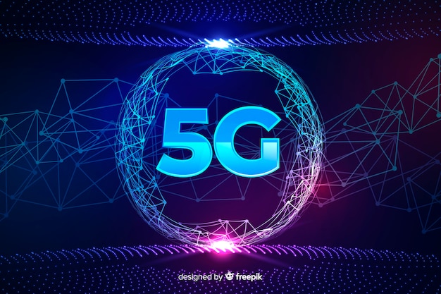 Hintergrund des konzeptes 5g in einer gerundeten form