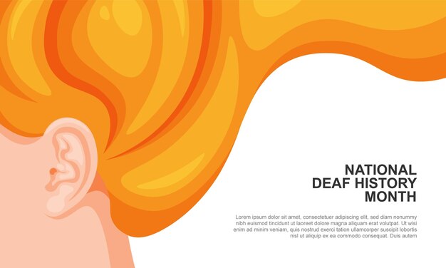 Hintergrund des national deaf history month