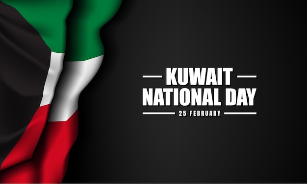 Vektor hintergrund des nationalfeiertags von kuwait