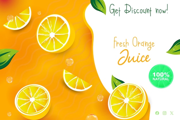 Hintergrund des Verkaufs von Orangensaft