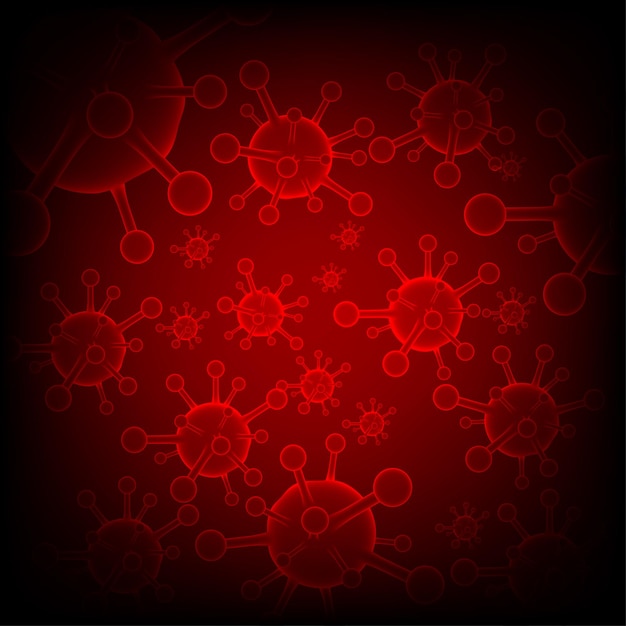 Hintergrund des virusbakterien-vektors coronavirus-warnmuster