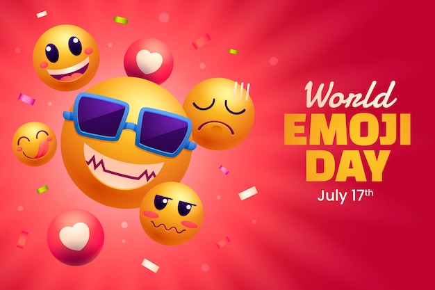 Hintergrund für die Feier des Welt-Emoji-Tages