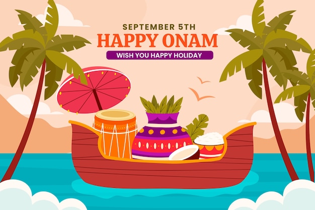 Hintergrund für die Onam-Hindu-Feier