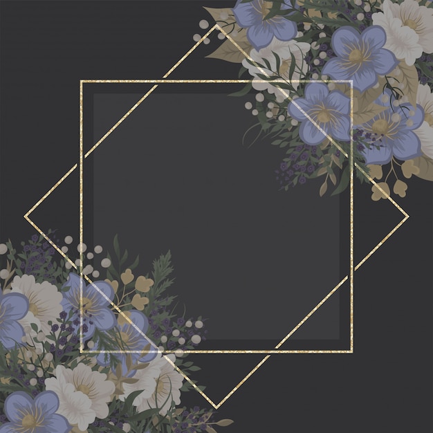 Hintergrund mit Blumenrahmen