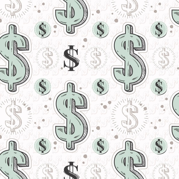 Hintergrund mit Dollarzeichenmuster