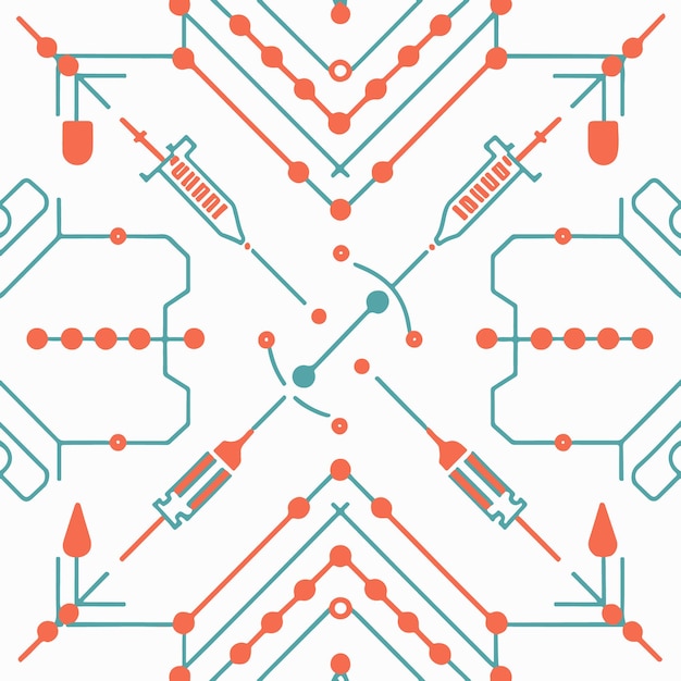 Hintergrund mit geometrischem nahtlosem Muster von Medicare