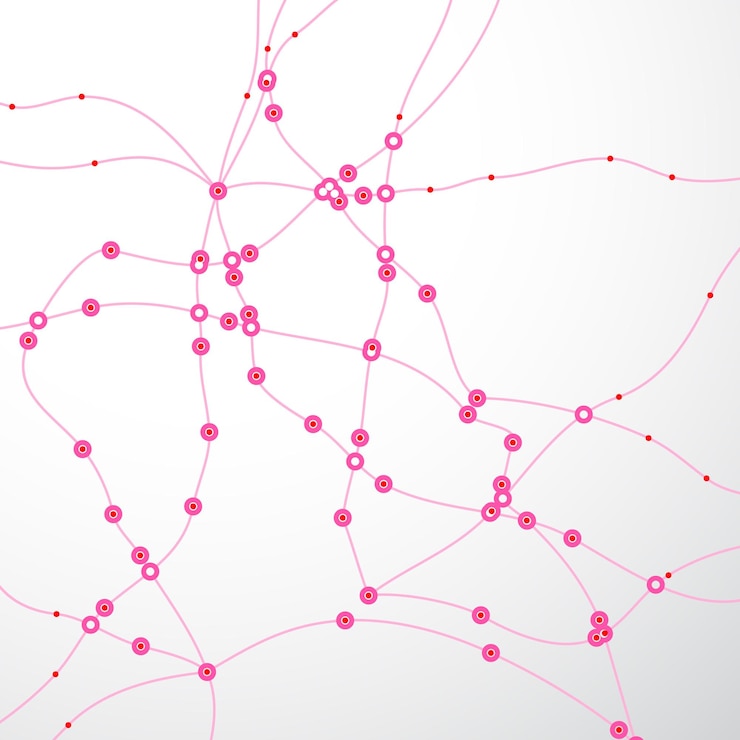 Vektor hintergrund mit gitter aus gepunkteten linien
