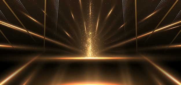 Hintergrund mit goldenen Strahlen