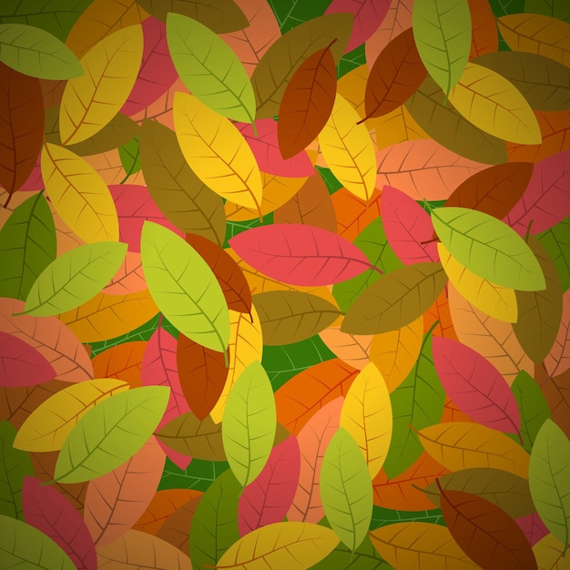 Hintergrund mit Herbstlaub. Vektor-Illustration