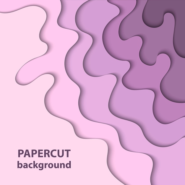 Hintergrund mit lavendel, lila papierschnitt