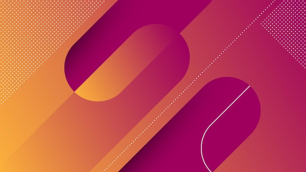 Hintergrund mit Memphis Diagonal Lines Element und Orange Purple Vibrant Color