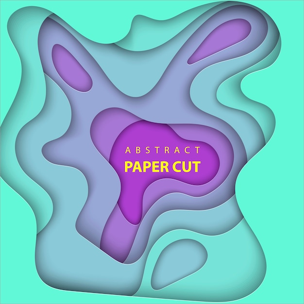 Hintergrund mit Neonfarben-Papierschnitt