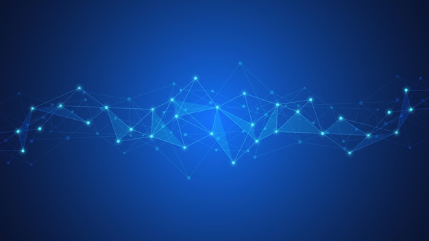 Hintergrund mit Verbindungspunkten und Linien