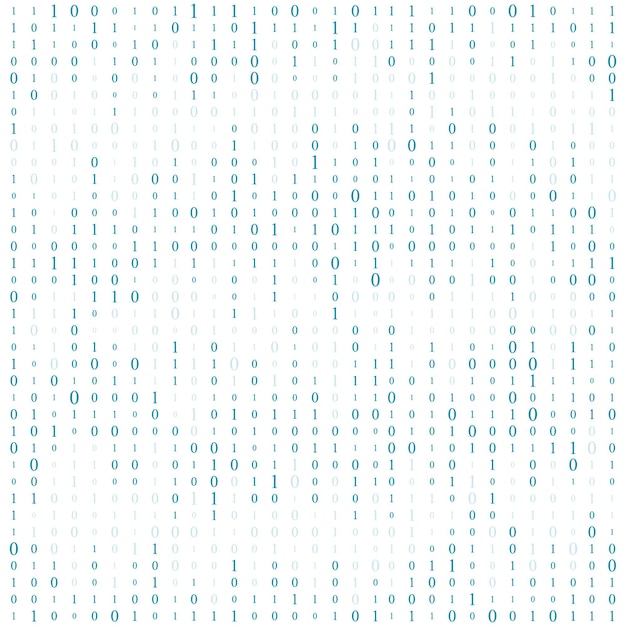 Hintergrund mit Zahlen auf dem Bildschirm Binärcode null binäre Computercodecodierung