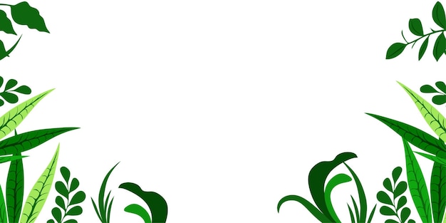 Hintergrund Natur verlässt Banner Template Design flaches Design