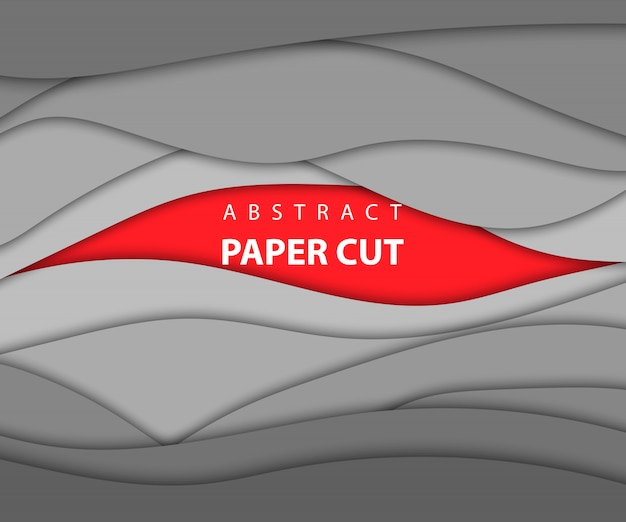 Hintergrund rot und grau farbe papier geschnittene formen. kunststil des abstrakten 3d-papiers, entwurfslayout für geschäftspräsentationen, flyer, plakate, drucke, dekoration, karten, broschürenabdeckung.