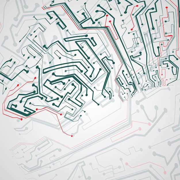 Hintergrund-Technologie-Illustration der Leiterplatte