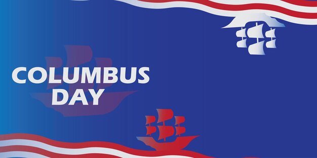 Hintergrund-vektor-design mit dem thema columbus-tag