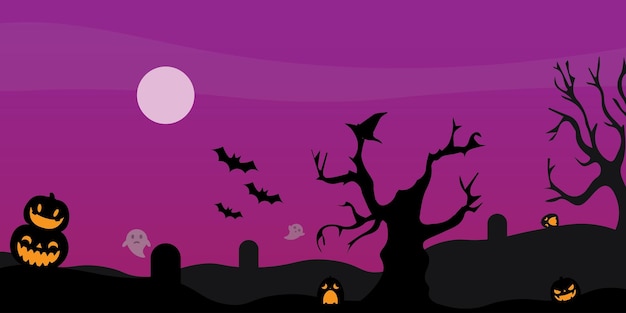 Hintergrund-vektor-design mit halloween-thema
