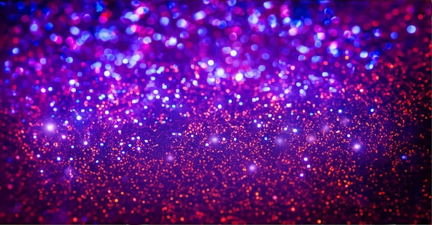 Hintergrund von abstrakten Glitzerlichtern blau-gold und schwarz defokussiert